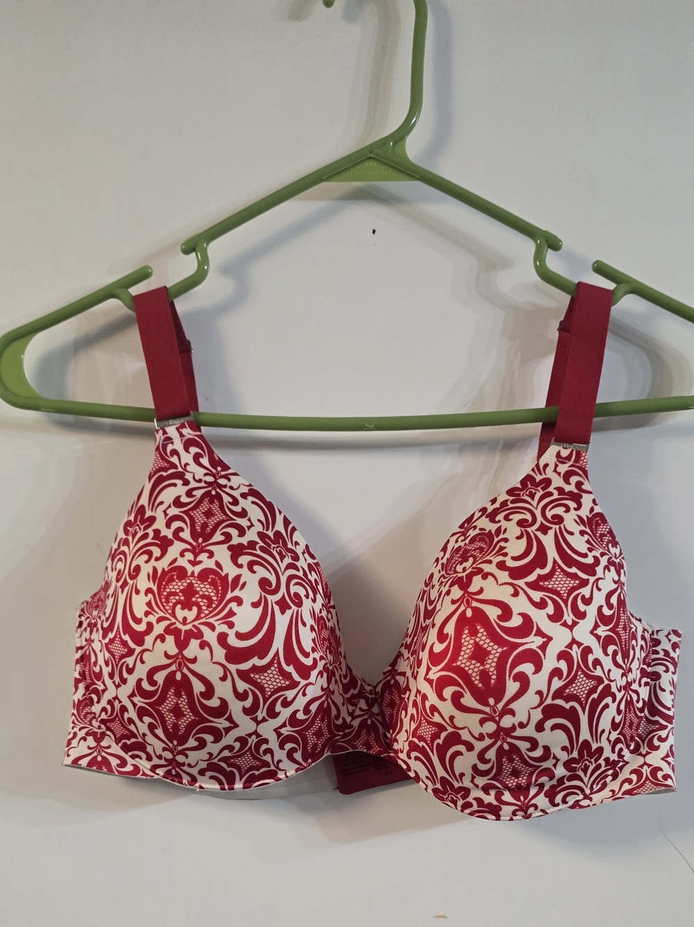 Soma Red & White Patterned Women's Bra - Classic Support 38C